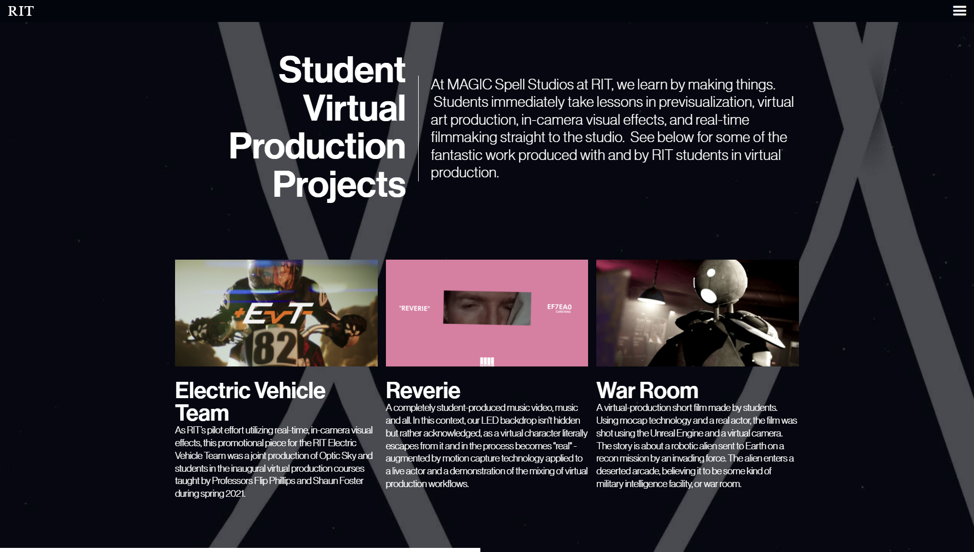 Student Projects Section